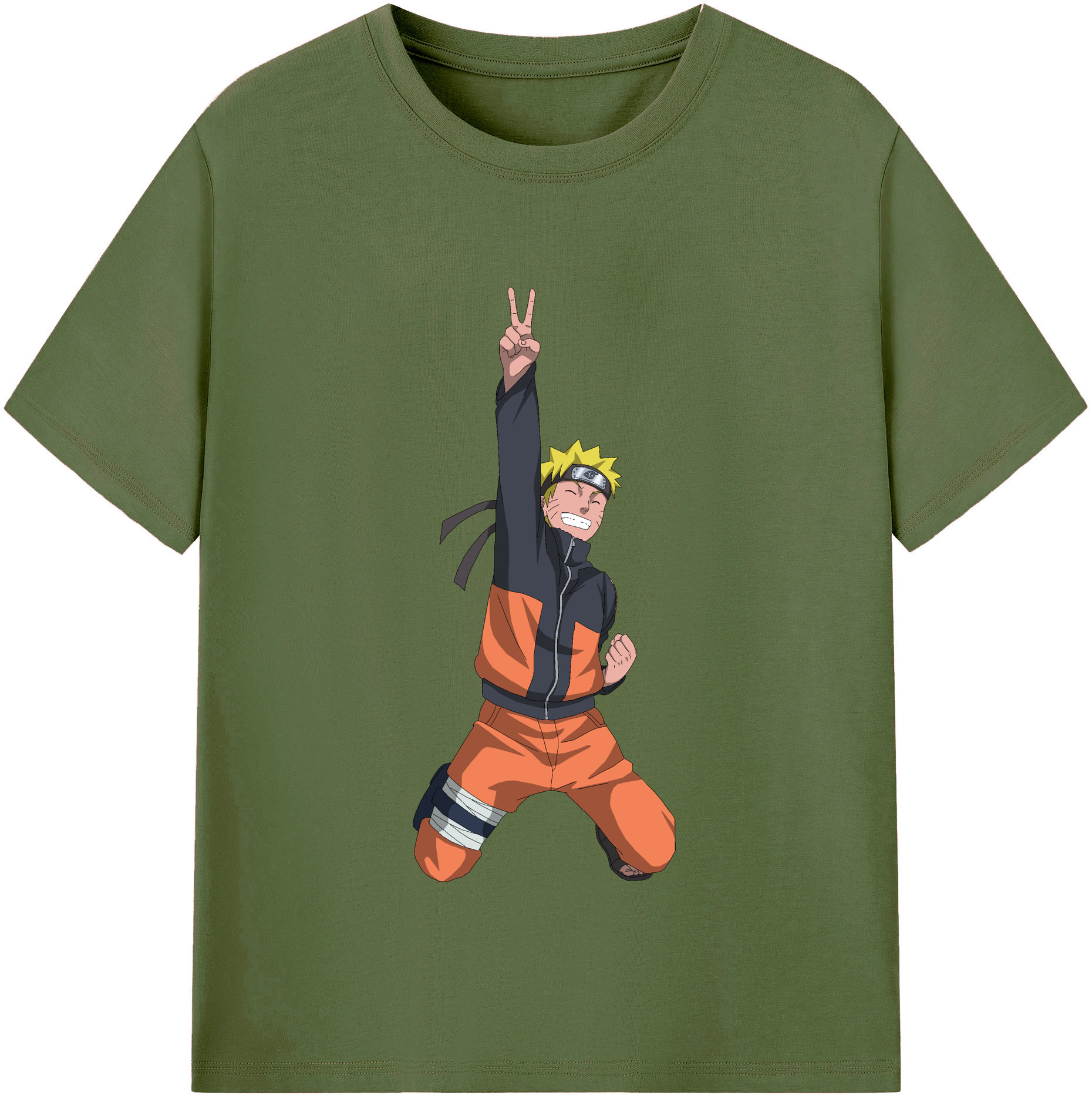 （画像用） NARUTO -ナルト- うずまき ナルト Uzumaki Naruto 綿100％半袖Tシャツ（フロントプリント）